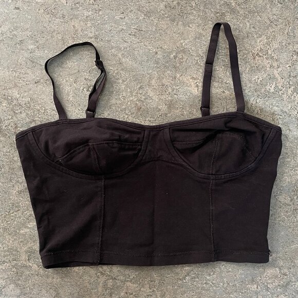 Aritzia Talula Black Crop Tank Top | Size XS - Picture 1 of 4